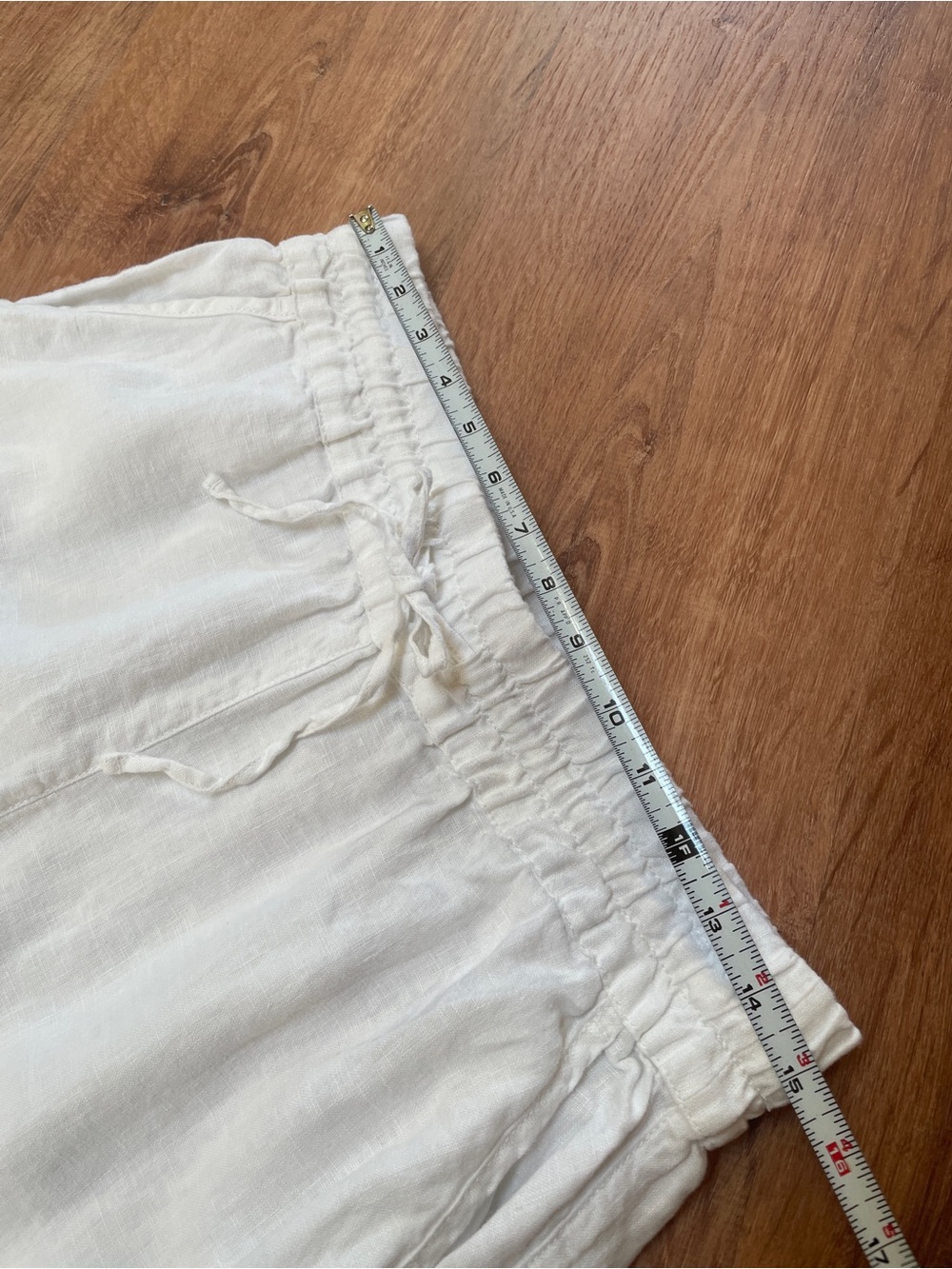 Tommy Bahama Womens Linen Wide Leg Pants Small White Drawstring Coastal Beachy # - Picture 6 of 7